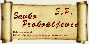 Savko Prokopljević vizit kartica